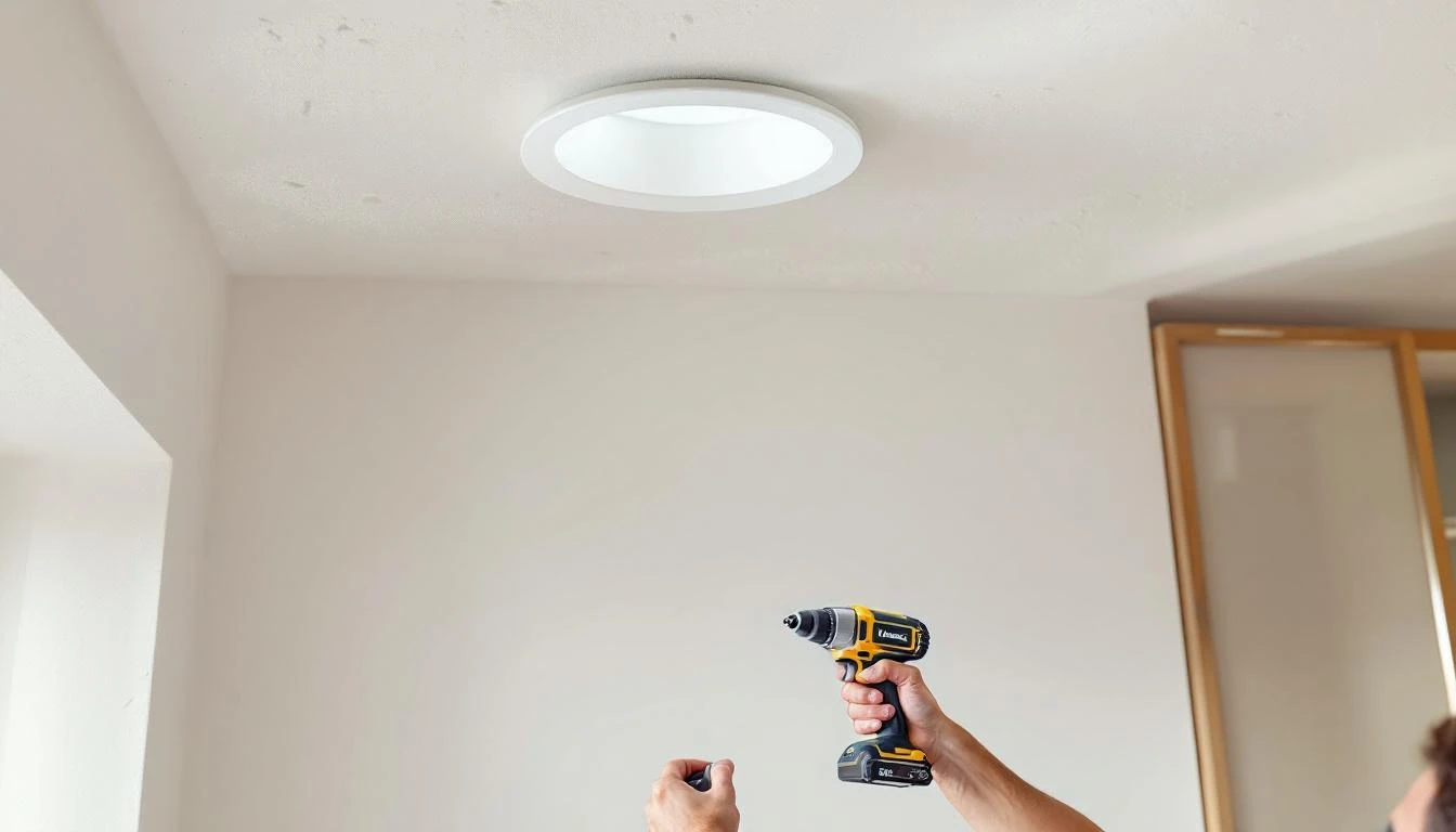 Remplacement du crochet DCL par une vis sur un boîtier au plafond