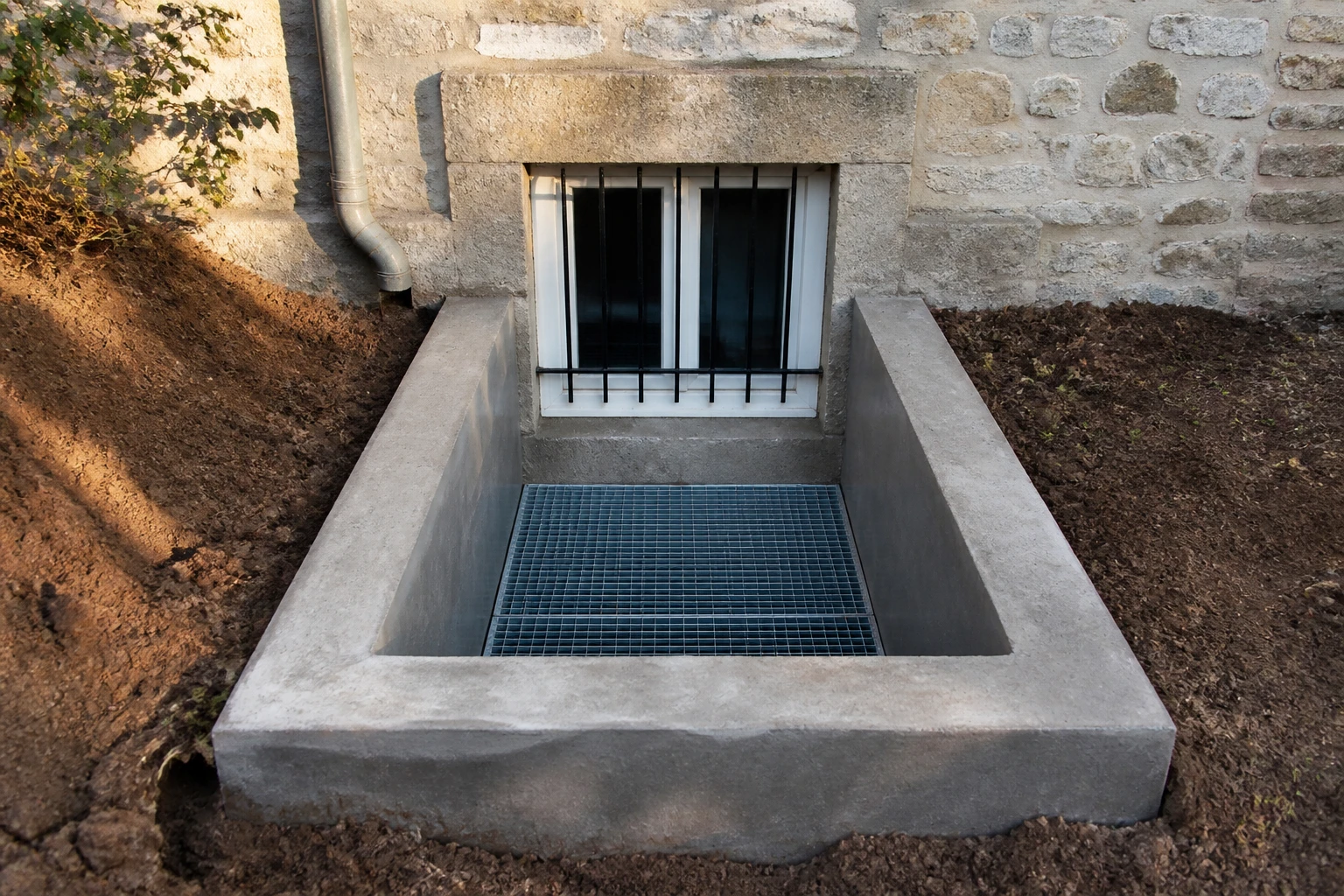 Cour anglaise pour vide sanitaire : dimensions, prix et pose