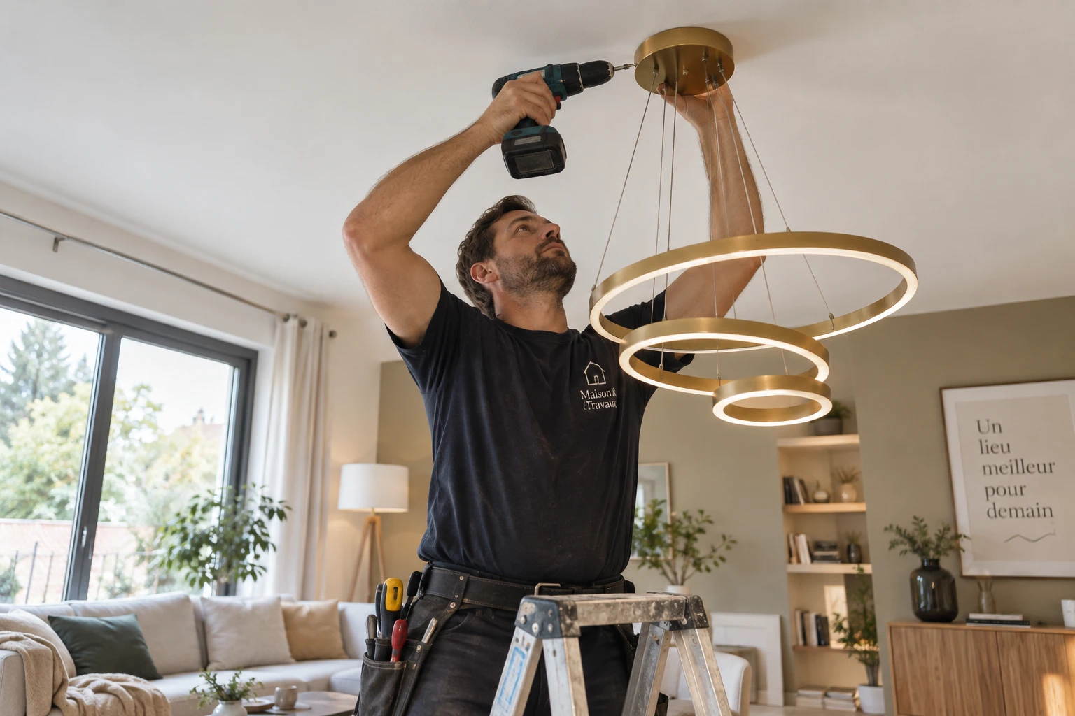 Comment fixer un lustre au plafond sans crochet