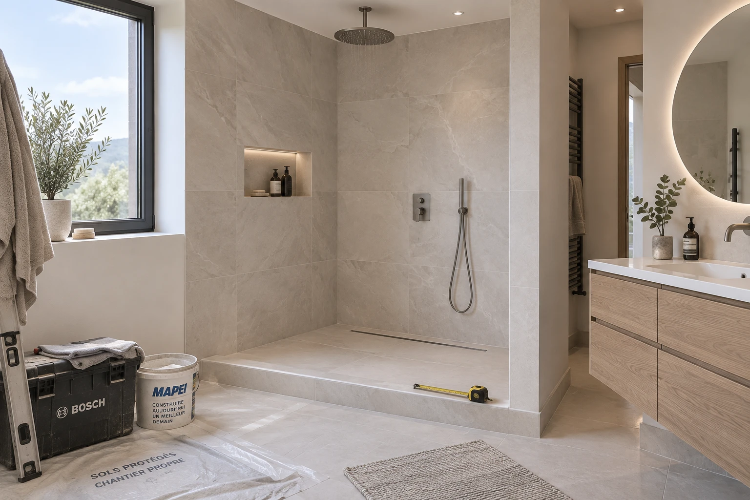 Hauteur du pommeau de douche : la règle à suivre selon votre taille
